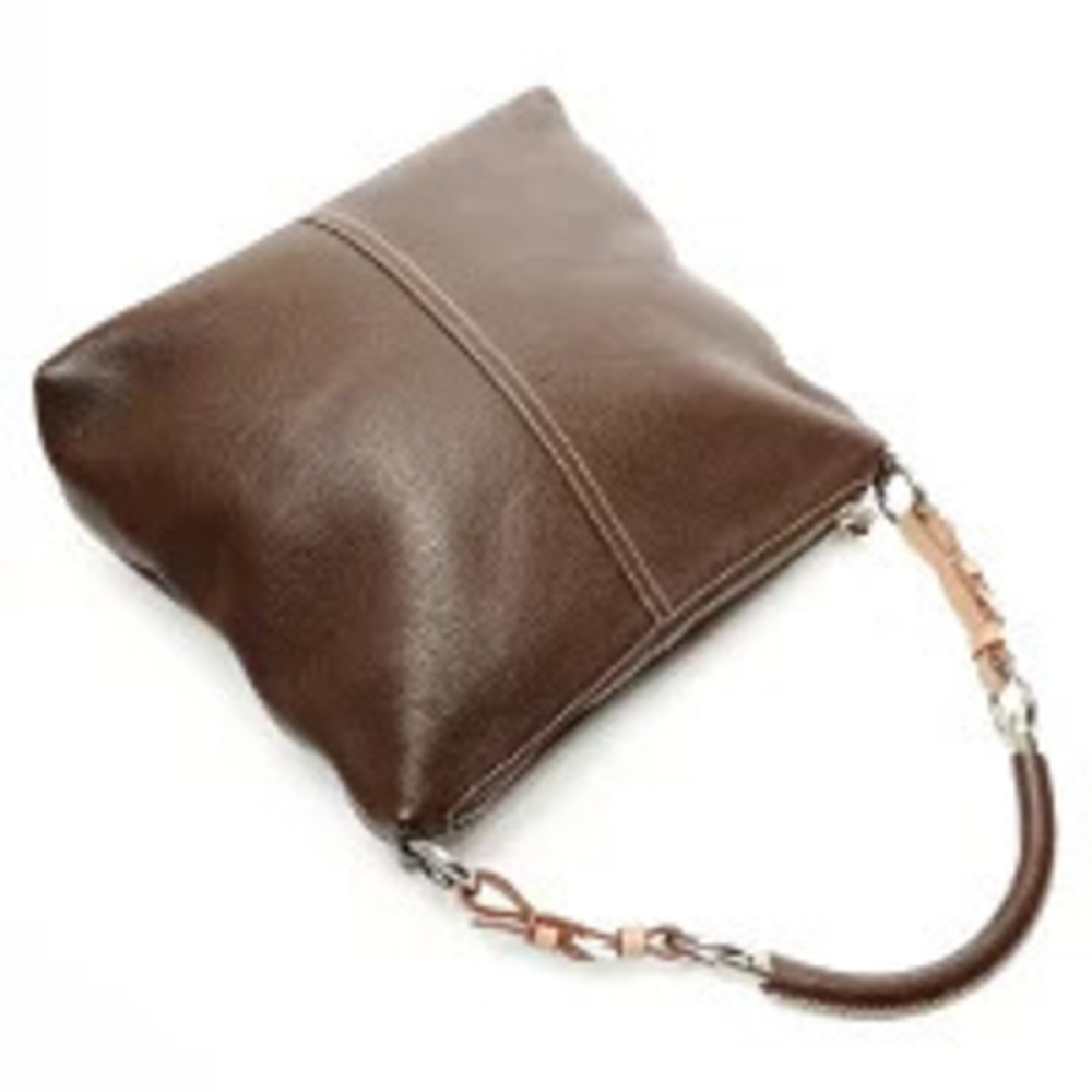 Prada Leather One Shoulder Hobo Bag Brown - Picture 8 of 11